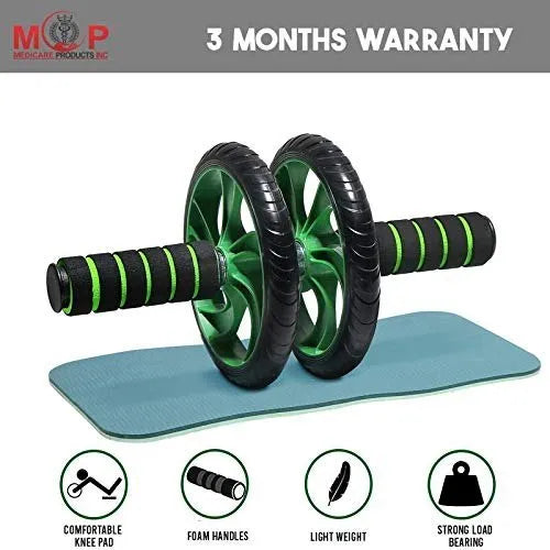 MCP AB Roller/ ABS Carver With Thick Knee Pad For Abdominal Workout ( 2 Wheel)