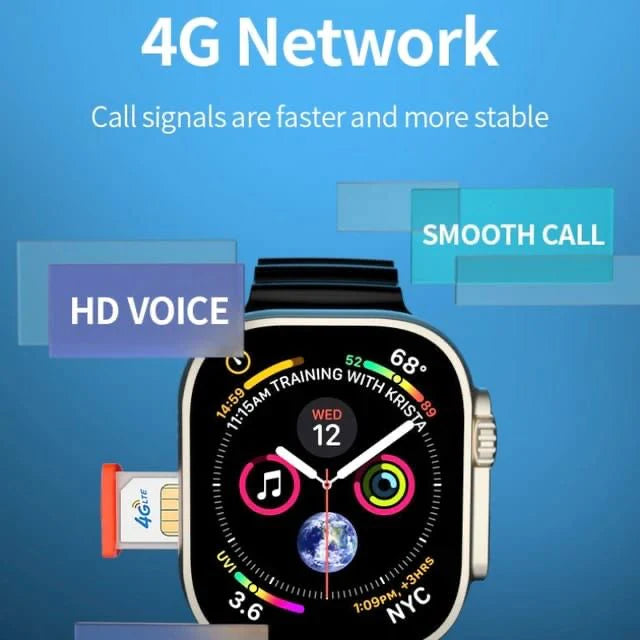 8 Ultra 4g Android Smartwatch with Sim Cards