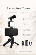 Vlogger Kit – Tripod, Light &amp; Mic Set